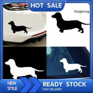 Dl-wpcute Dachshund Dog สติกเกอร์ตกแต่งหน้าต่างรถยนต์