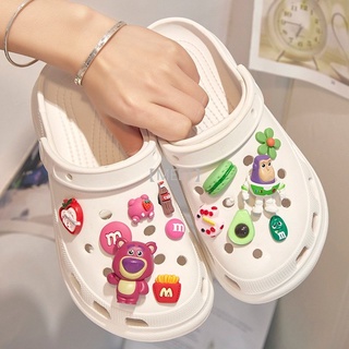 【MEET】13pcs/set อุปกรณ์เสริมหัวเข็มขัด ลายการ์ตูนน่ารัก DIY สําหรับตกแต่งรองเท้า Crocs-Buzz Lightyear+หมีน่ารัก