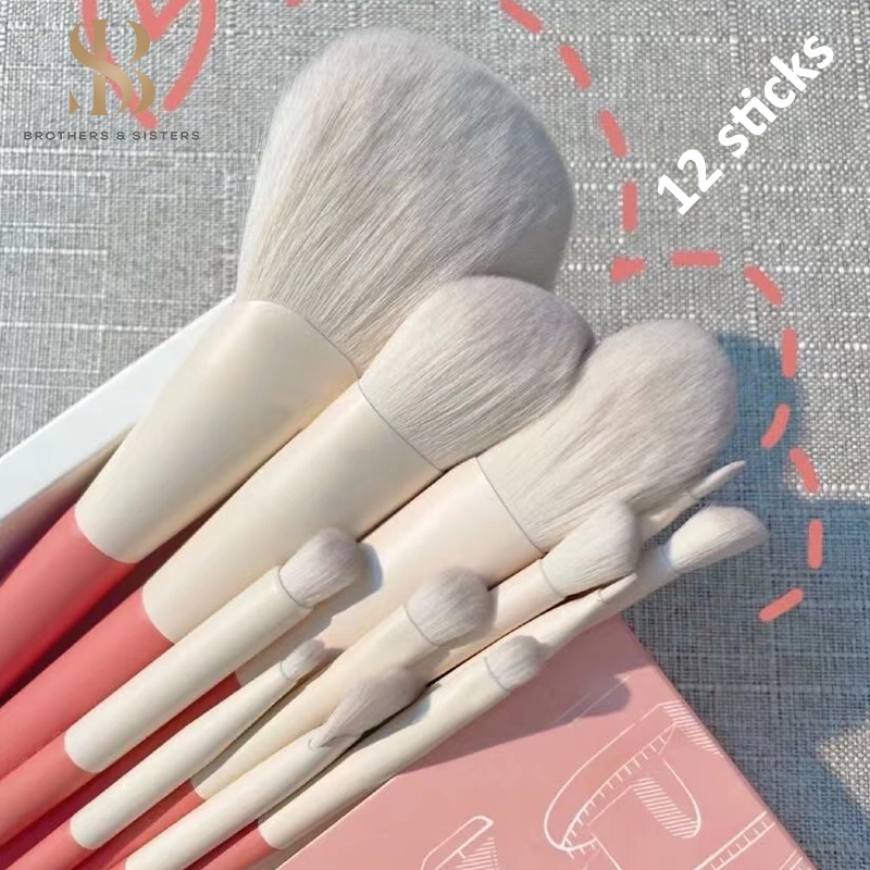 แปรงแต่งหน้าอายแชโดว์ Rouge Base Universal 12 ชิ้น / ชุด
