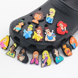 ใหม่ Jibbitz จี้การ์ตูนเจ้าหญิงน่ารัก PVC สําหรับตกแต่งรองเท้า crocs 1 ชิ้น