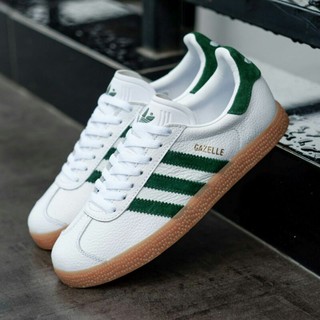 รองเท้าผ้าใบ Adidas Gazelle สีขาวเขียว