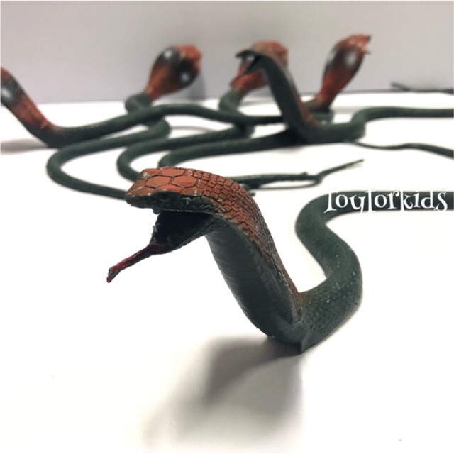 งูยาง ไล่นก งูปลอม ขนาดกลาง โมเดลสัตว์ (งูเห่า) Rubber snake สัตว์ของเล่น