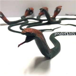 🐍งูยาง ไล่นก🐍 งูปลอม ขนาดกลาง โมเดลสัตว์ (งูเห่า) Rubber snake สัตว์ของเล่น