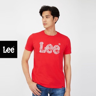 เสื้อยืดผ้าฝ้ายพิมพ์ลายแฟชั่น LEE เสื้อยืดทรงปกติ REGULAR รุ่น LE 19001001 ลี เสื้อผ้าผู้ชาย เสื้อยืด เสื้อผู้ชาย