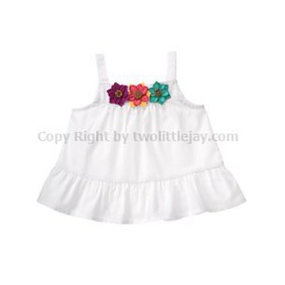 Gymboree Tropical Flower Ruffle Top ไซส์ 3T (สินค้านำเข้าจาก USA)