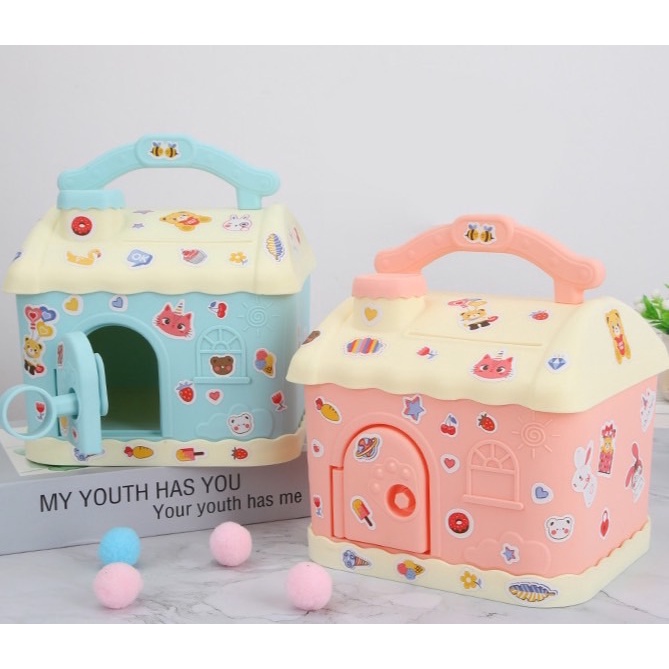 ออมสิน ATM กระปุกออมสิน มีดนตรีมีรหัส ตู้เซฟสามารถดูดแบงค์และสามารถหยอดเหรียญได้ - รูปที่ 3