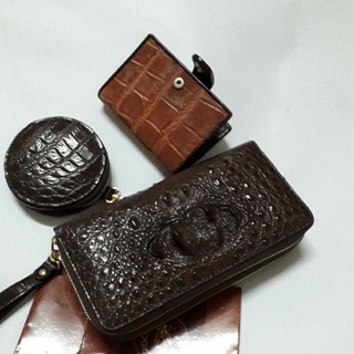 3 pcs set crocodile purse crocodile  purse  wallet กระเป๋าสตางค์จระเข้1999