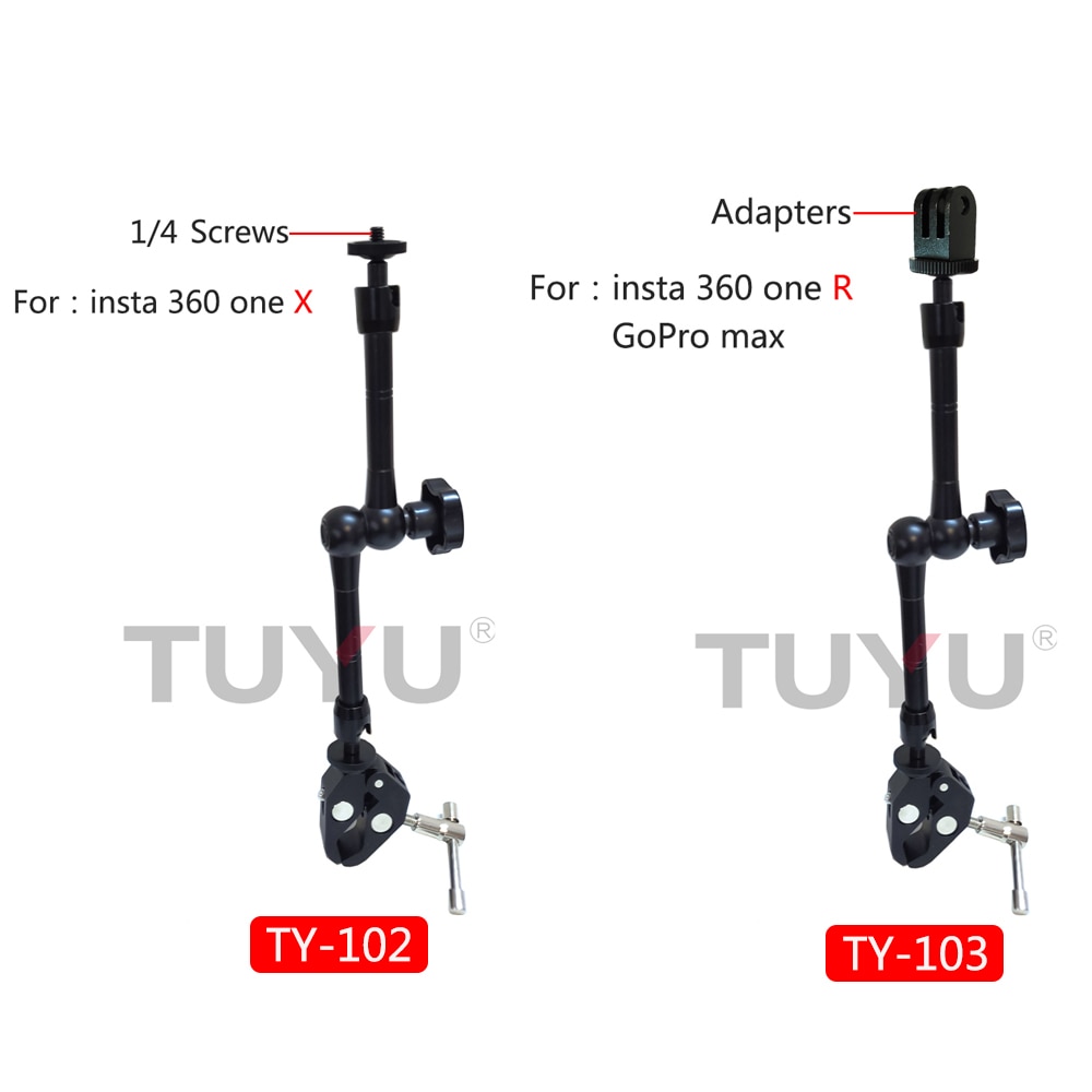 Tuyu Motorcycle Bike Camera Holder Handlebar Mirror Mount Bracket1 4 Metal Stand For Gopro Insta 360 One X R Cameras Acc 1 023