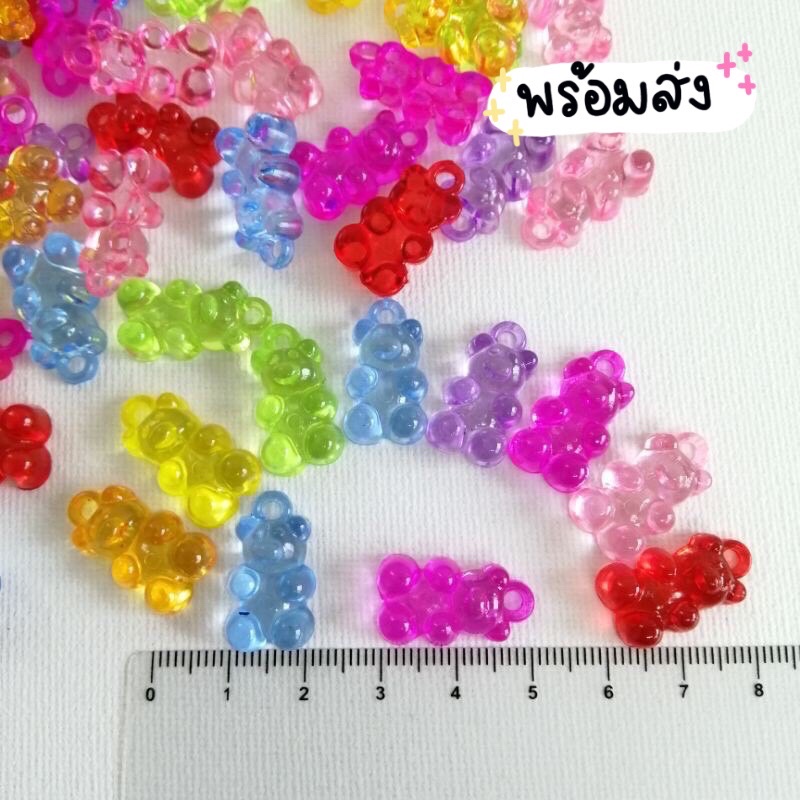 จี้หมี พร้อมส่ง เป็นลูกปัดรูปหมี ใช้เป็น อะไหล่พวงกุญแจ ใช้ทำ จี้หมี กำไลหมี สร้อยหมี เป็น อะไหล่ทำสร้อยหมี