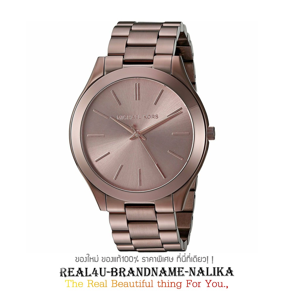 นาฬิกาข้อมือ MICHAEL KORS Slim Runway Sable Dial Ladies Dress Watch นาฬิกาข้อมือผู้หญิง รุ่น MK3418