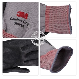 3M ถุงมือไนล่อนเคลือบไนไตร PU แบบข้อยาว กันลื่น, กันบาด จับของ ของแท้