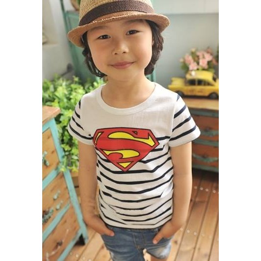 🇹🇭(พร้อมส่ง) เสื้อยืดแขนสั้นเด็กชาย Superman