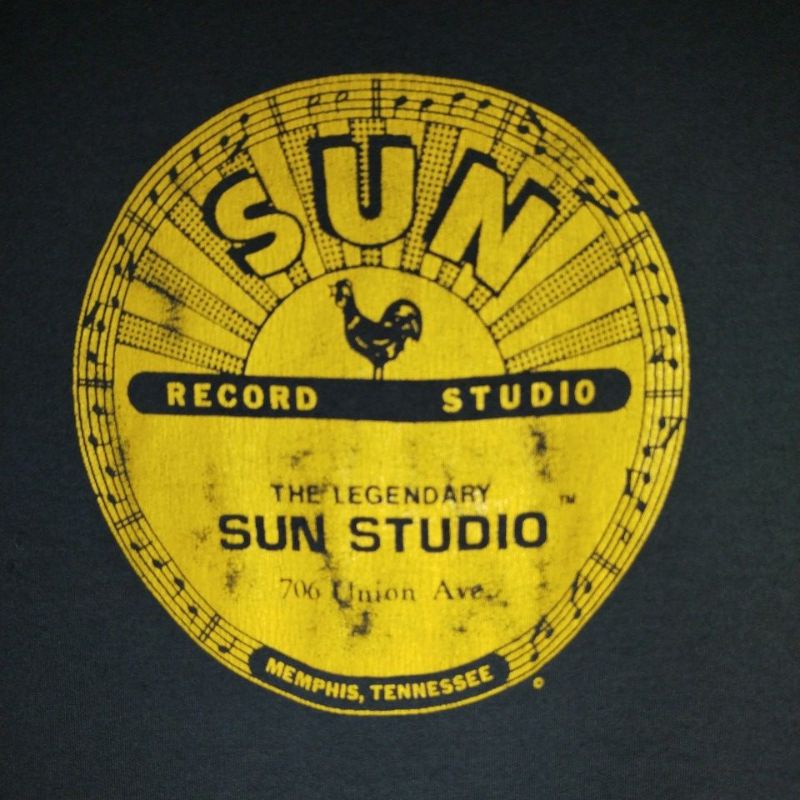 เสื้อยืดมือสอง Vintage Usa Sun Record Studio 90's ตะเข็บเดี่ยวทั้งตัว Size L.อก22/ยาว29
