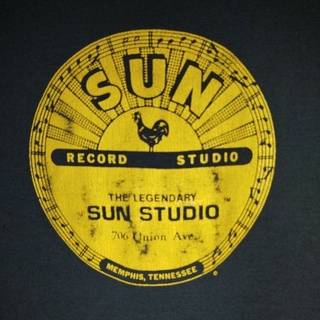เสื้อยืดมือสอง Vintage Usa Sun Record Studio 90s ตะเข็บเดี่ยวทั้งตัว Size L.อก22/ยาว29