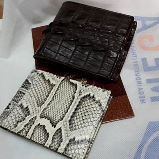 crocodile skin python skin wallet  pack 2pcs กระเป๋าสตางค์แพคคู่2pvs