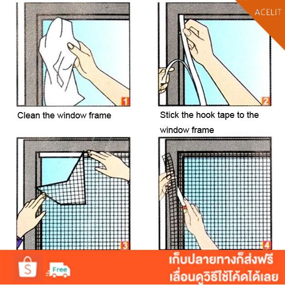 200cmx 150cm DIY Flyscreen Curtain Insect Fly Mosquito Bug Window Mesh Screen