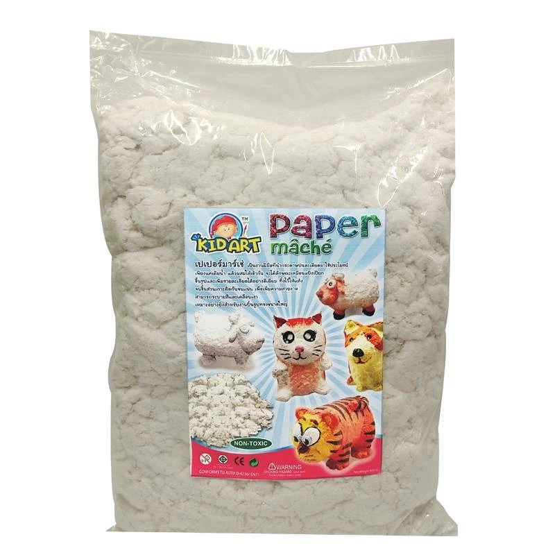 เดอะเบสท์สเตชั่น เปเปอร์มาเช่ เยื่อกระดาษ ดินปั้น 500กรัม Kidart Paper Mache GardeA 500g.