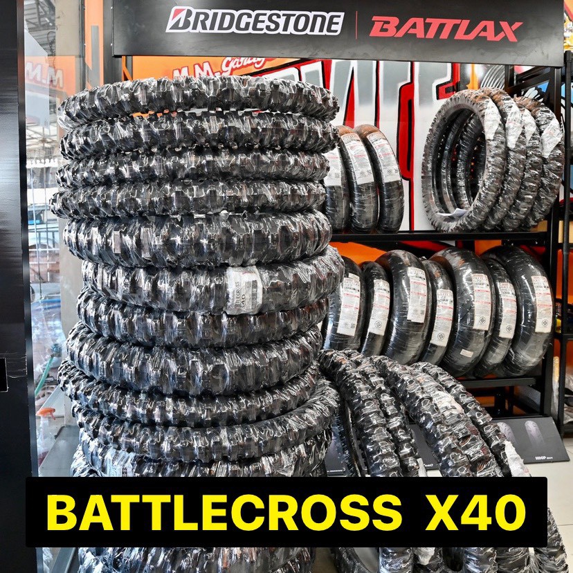 ยางวิบาก ยางโมโตครอส เอ็นดูโร่ ขอบ 21 ขอบ 19 ขอบ 18 Bridgestone รุ่น Battlecross X40  ใส่รถ KX150 KLX250 WR155 CRF250
