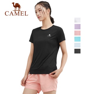CAMEL เสื้อยืดคอกลม แขนสั้น ระบายอากาศ สำหรับผู้หญิง