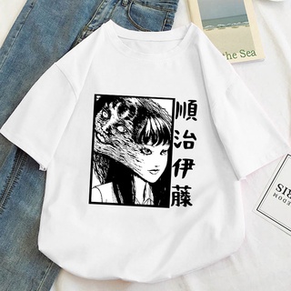 เสื้อยืดแขนสั้น พิมพ์ลายการ์ตูนอนิเมะ Tomie Junji Ito สไตล์วินเทจ แฟชั่นฤดูร้อน สําหรับผู้หญิง และผู้ชาย