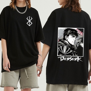 [S-5XL]ขายดี เสื้อยืด ผ้าฝ้าย พิมพ์ลายกราฟฟิค Berserk Guts สไตล์ฮาราจูกุ สําหรับผู้ชาย MKdifp73IBiaeg87