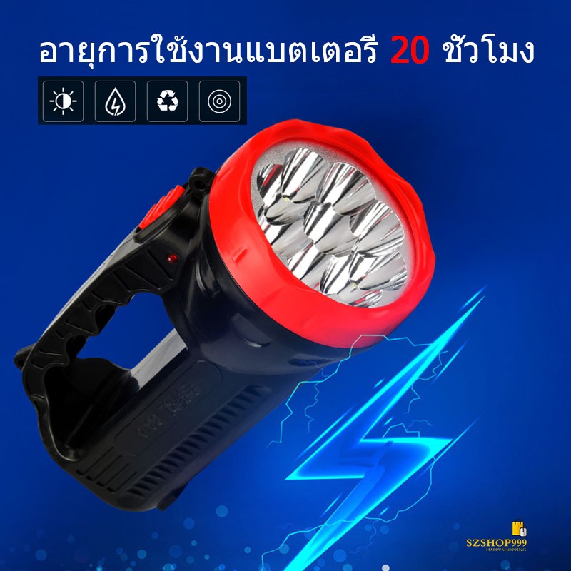 สินค้าขายดี SZSHOP999 ปลีก/ส่ง 10238 ไฟฉายLED 9 ดวง ชาร์จไฟ ไฟฉายแรงสูง ไฟLED อุปกรณ์แต่งรถมอเตอร์ไซต์ ไฟหน้า ไฟเลี้ยว เบาะ บังโคนชุดไฟ กาฟหน้า กาฟหลัง สินค้าขายดีและมีคุณภาพที่รถคุณต้องมี