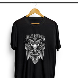 เสื้อยืดโอเวอร์ไซส์เสื้อยืด พิมพ์ลาย Harley DAVIDSON SKULL AWESOMES-3XL