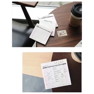 <พร้อมส่ง> กระดาษโน๊ต 60แผ่น Memo Pad 🗓 ปฏิทิน, Weekly Plan, Checklist 📆จดบันทึก, ข้อความ โน๊ต แบบฉีก ลิสต์
