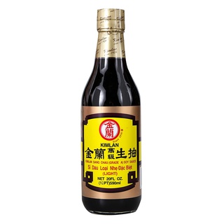 KIMLAN GRADE-A LIGHT SOY SAUCE 590 ml. ซีอิ้วขาวอย่างดี