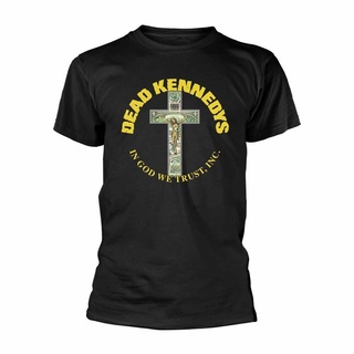 เสื้อยืดผู้ชาย90 เสื้อคู่รัก เสื้อยืด พิมพ์ลาย Dead Kennedys In God We Trust 2019 สําหรับผู้ชาย Tee