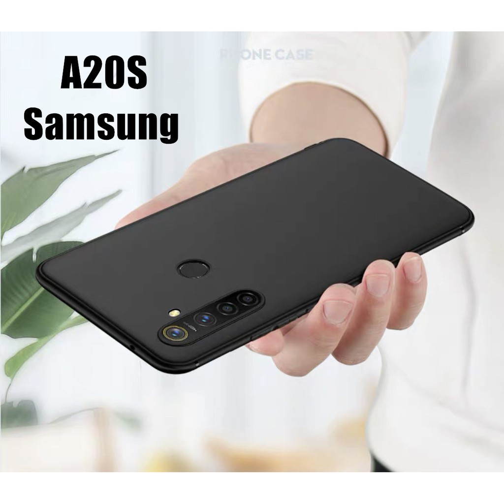 Case TPU Samsung Galaxy A20s เคสซิลิโคนนิ่ม สวยและบางมาก สีดํา สินค้าพร้อมส่ง