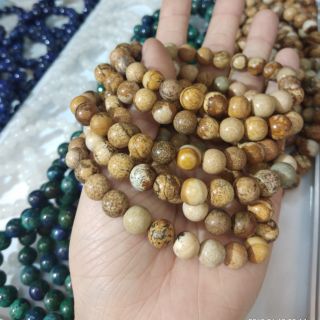 Picture Jasper 8mm สร้อยข้อมือหินนำโชค 8mm