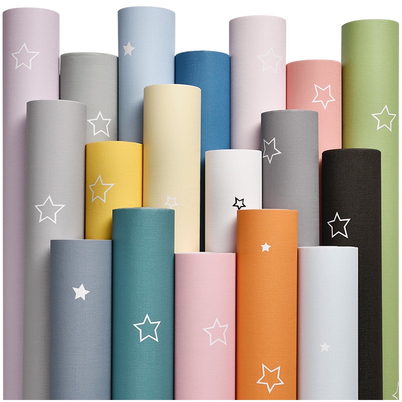 สติ๊กเกอร์วอลเปเปอร์ Pvc ลายดาว Macaron ยาว 60 ซม. 1 เมตรมีกาวในตัวกันน้ํา