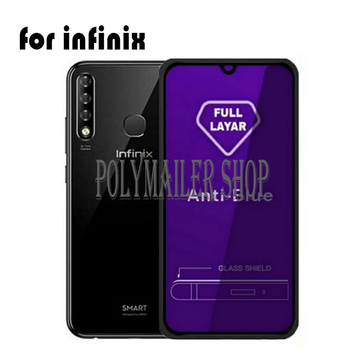 กระจกนิรภัย Bluray Anti Blue Light Full 10D 99D infinix 3 3plus s4 s5 s5pro note 8 gt 10 10pro plus 