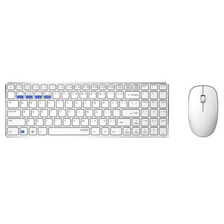 Rapoo 9300M-WH Keyboard &amp; Mouse Multi-mode Bluetooth 3.0/ 4.0 KB-9300M-WH