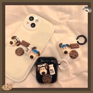 เคสหูฟังบลูทูธไร้สาย ซิลิโคนนุ่ม ลายการ์ตูนคุกกี้ ลูกสุนัข สําหรับ airpods 2 3 Pro 2