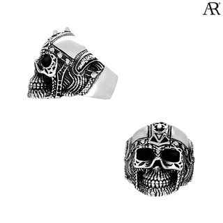 ANGELINO RUFOLO Ring ดีไซน์ Demon Warrior แหวนผู้ชาย Stainless Steel 316L(สแตนเลสสตีล)คุณภาพเยี่ยม สีเงิน