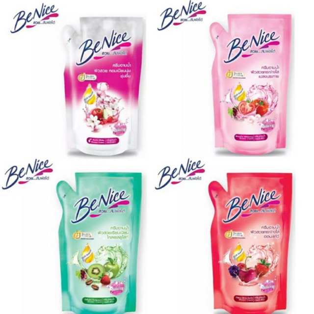 Benice บีไนซ์ ครีมอาบน้ำกระชับผิว ชนิดถุงเติม ขนาด400มล แพ็ค1ถุง