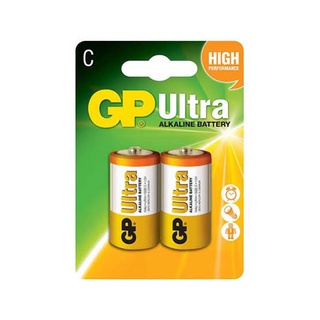 ถ่าน Gp Alkaline C 1.5V แพค 2 ก้อน ของแท้ สามารถออกใบกำกับภาษีได้