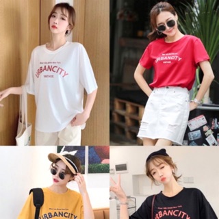 พร้อมส่ง🔥เสื้อยืดสไตล์เกาหลีoversize สกรีน"URBANCITY"