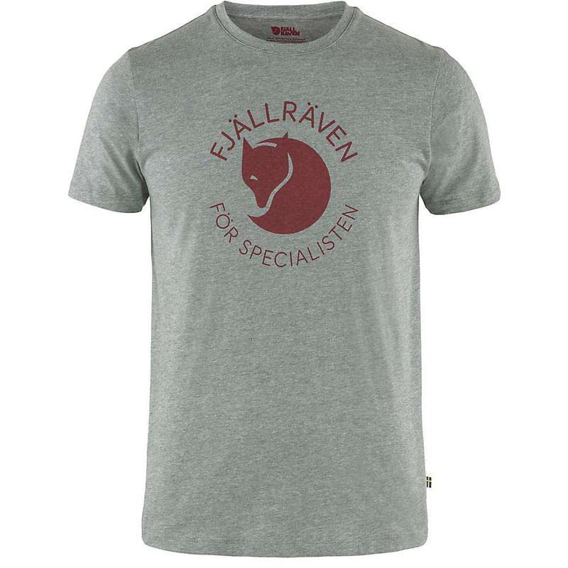 Fjallraven เสื้อยืดกีฬาผู้ชายแขนสั้นพิมพ์ผ้าฝ้ายระบายอากาศด้านบน