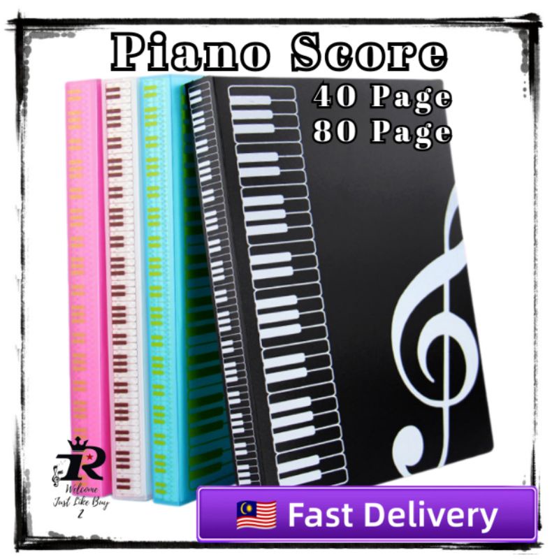 [JoundsikeMusic]Music Score Clip Staff Score Clip 40 Page / 80 Page Music Holder A4 Book 40 Page / 8