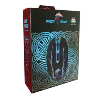 OPTICAL MOUSE WOLVES-ORIGIN SABRE (BLACK) 6 D RGB Mouse ประกัน 2Y