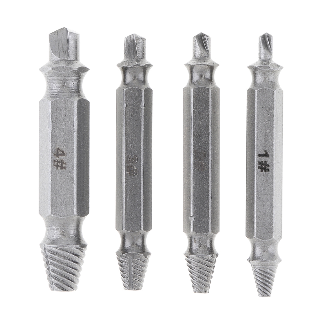 4pcsset S2 Alloy Steel Screw Extractor Drill Bit Tools ...
