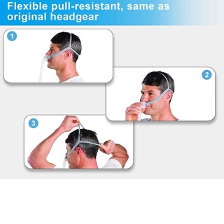 Dinghingxi1 อะไหล่สายคล้องไหล่ CPAP 3 และคลิปหนีบ ปรับได้ 6 ระดับ แบบเปลี่ยน สําหรับ ResMed Airfit P10