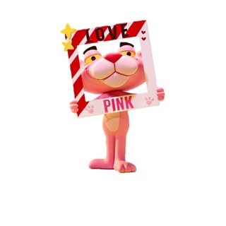 Pop Mart Pink Panther Expressing Love Series กล่องสุ่มฟิกเกอร์ ของเล่น ของขวัญวันเกิด ของเล่นเด็ก