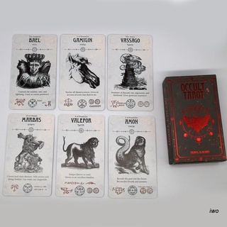 Iwo 78 การ์ดเกมการ์ดภาษาอังกฤษ Tarot สําหรับครอบครัวปาร์ตี้