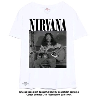 เสื้อยืดลําลอง แขนสั้น พิมพ์ลายวง NIRVANA MANDRA kurt cobain สีขาวสามารถปรับแต่งได้