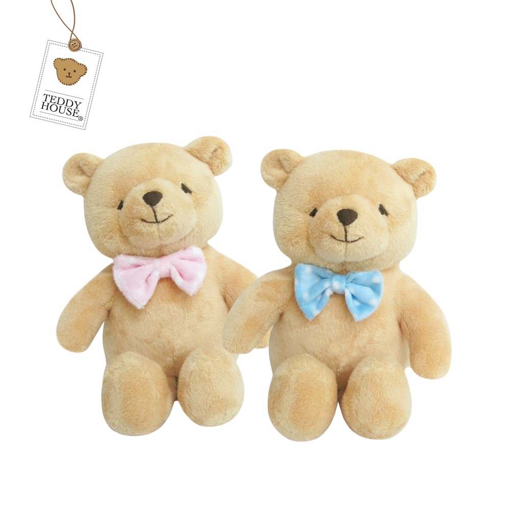 Teddy House : Matie M ขนาด 10"-12" หมีมาร์ตี้เปลือย มีโบว์ มีน้องมีให้เลือก 3 สี สามารถใส่ชุดให้น้องได้