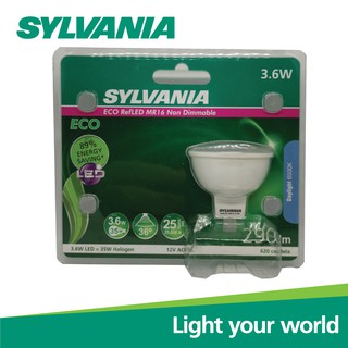 SYLVANIA หลอด LED ECO RefLED MR16 3.6W GU5.3 Non-dim 6500k (เดย์ไลท์) SP หลอดไฟ 12V ต้องต่อผ่านหม้อแปลงเท่านั้น